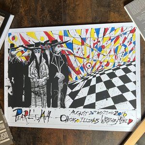 MINT Pearl Jam Wrigley Field Chicago 2016 Joey Feldman, 24" x 18"